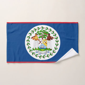 Toalha de Mão com Bandeira de Belize