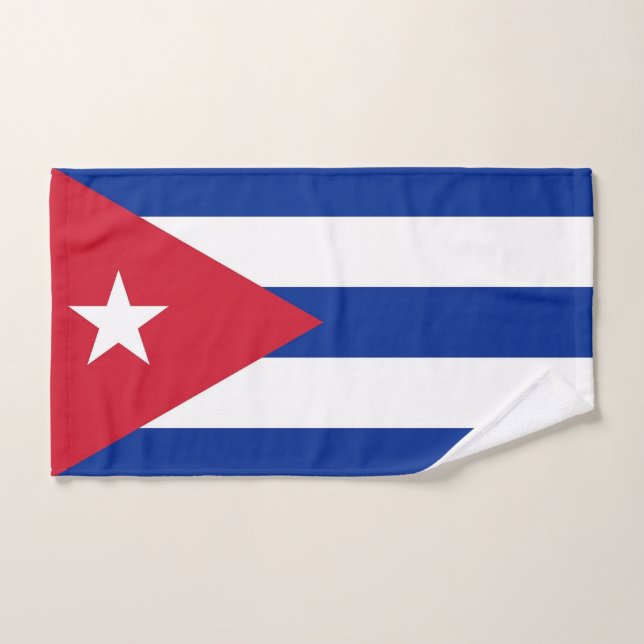 Toalha de Mão com Bandeira de Cuba (Toalha de mão)