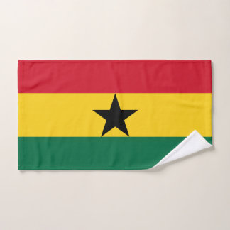 Toalha de Mão com Bandeira de Gana