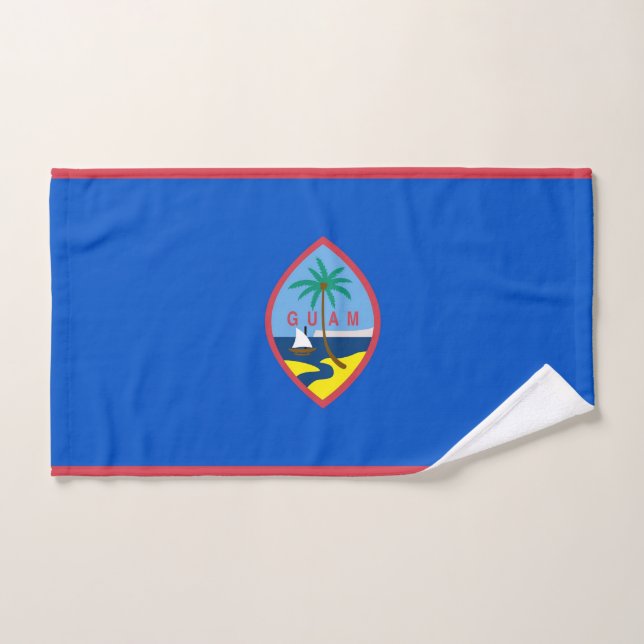 Toalha de Mão com Bandeira de Guam, EUA (Toalha de mão)