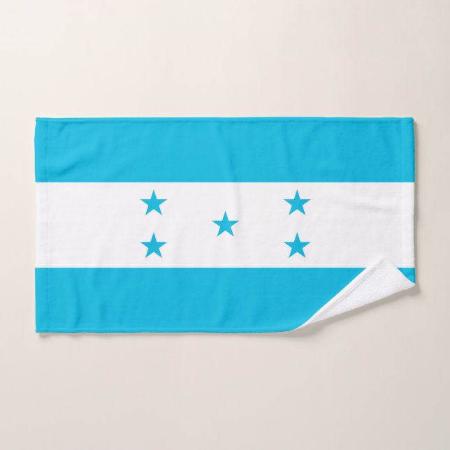 Toalha de Mão com Bandeira de Honduras (Toalha de mão)