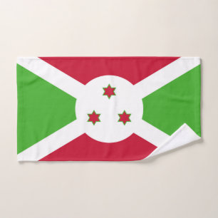Toalha de Mão com Bandeira do Burundi