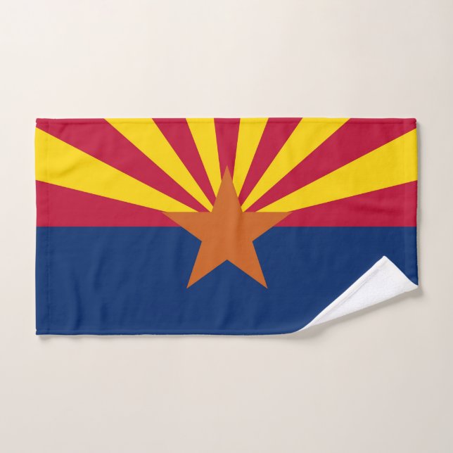 Toalha de Mão com Bandeira do Estado da Arizona, E (Toalha de mão)