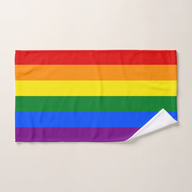 Toalha de Mão com Bandeira do Orgulho LGBT (Toalha de mão)