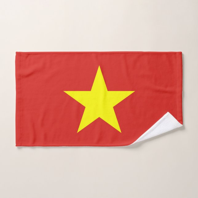 Toalha de Mão com Bandeira do Vietname (Toalha de mão)