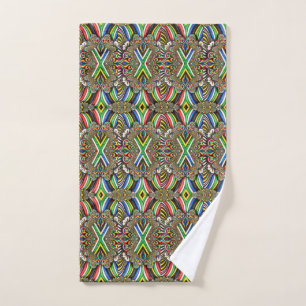Toalha de Mão com Cores da África do Sul