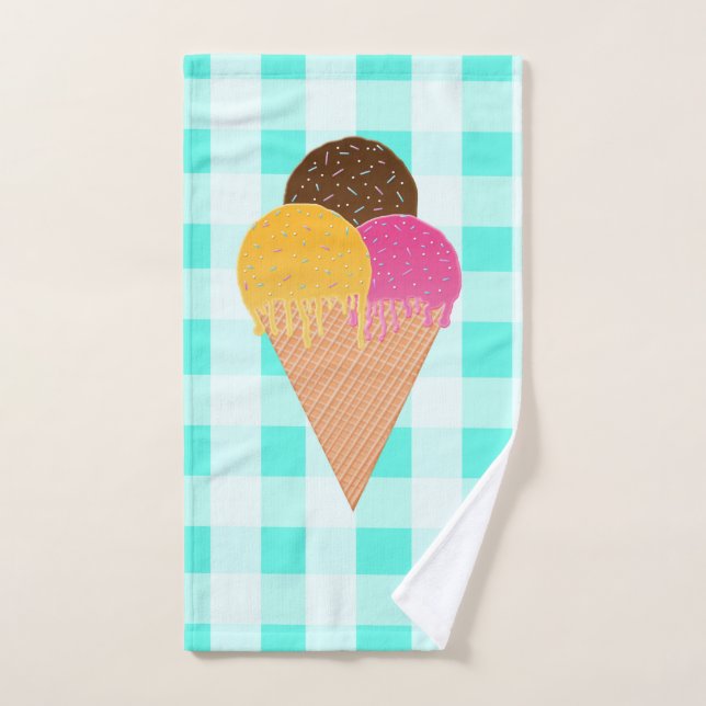 Toalha De Mão cone de waffle gelado (Toalha de mão)