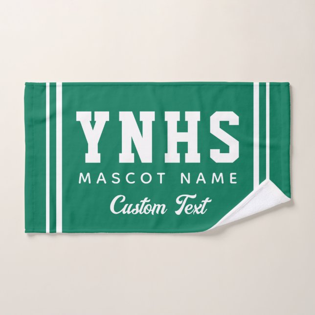 Toalha De Mão Cores e Iniciais Personalizadas da Escola, Espírit (Toalha de mão)