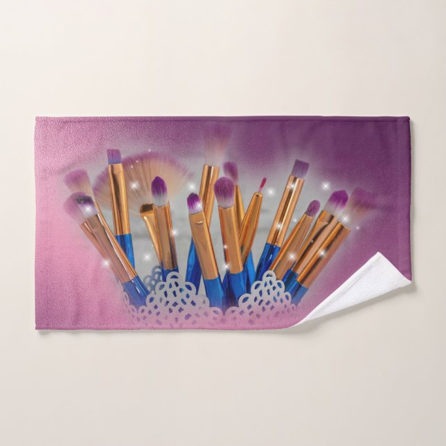 Toalha De Mão Cosméticos Makeup Brush Glamor (Toalha de mão)
