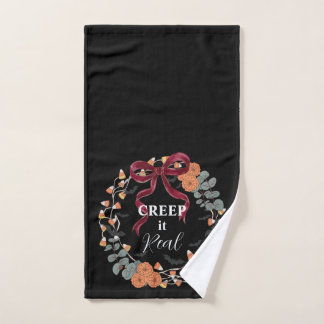 Toalha De Mão Creep it real Halloween Morcego Mal-humorado