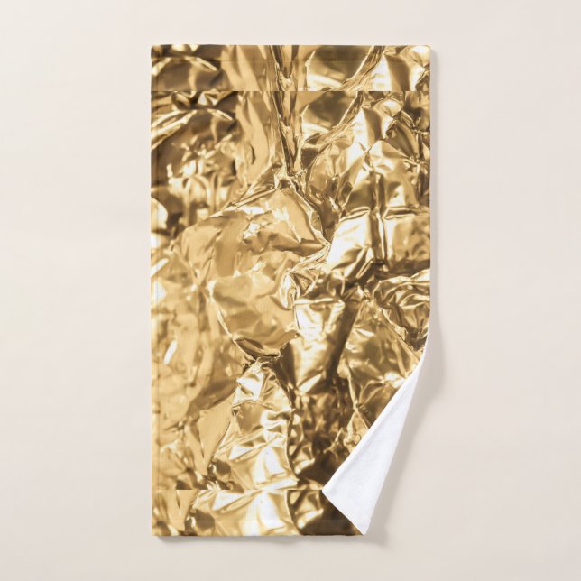 Toalha De Mão Crushed Golden Folds (Toalha de mão)