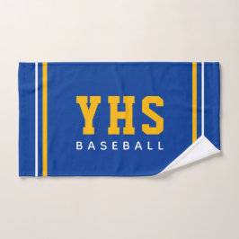 Toalha De Mão Custom School Initials Baseball Team Sports