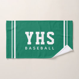 Toalha De Mão Custom School Initials Baseball Team Sports