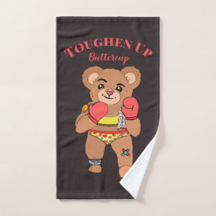 Toalha De Mão Cute Kawaii Teddy Bear   Endurecimento da caneta