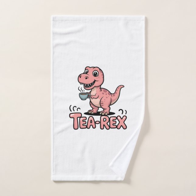 Toalha De Mão Cute Tea-Rex Dinossauro Rosa – Beba Happens! (Toalha de mão)