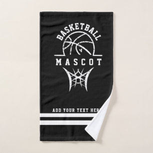 toalha de mão da equipe do jogador de basquete