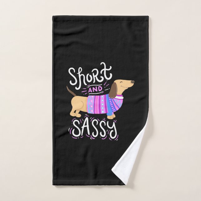Toalha De Mão Dachshund Short E Sassy (Toalha de mão)