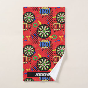 Toalha De Mão Dartboards Darts Comic Book Estilo Personalizado