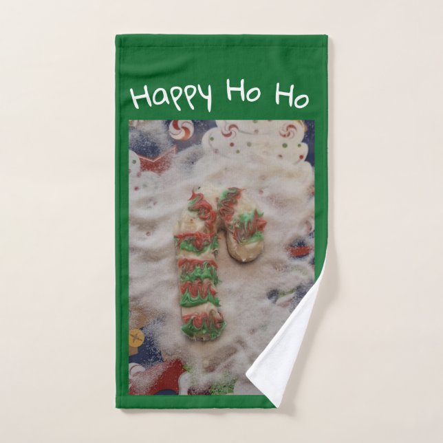 Toalha de Mão de Cookie Feliz HO HO (Toalha de mão)