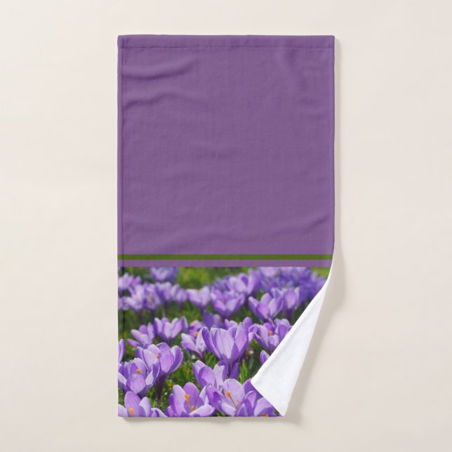Toalha de mão de croco roxo estilo primavera para  (Toalha de mão)