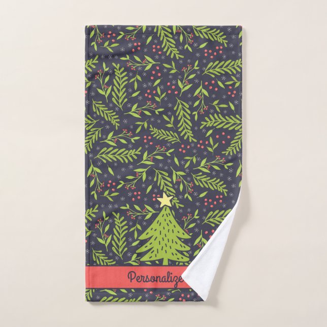 Toalha de Mão de Feriado Fresco Personalizado (Toalha de mão)