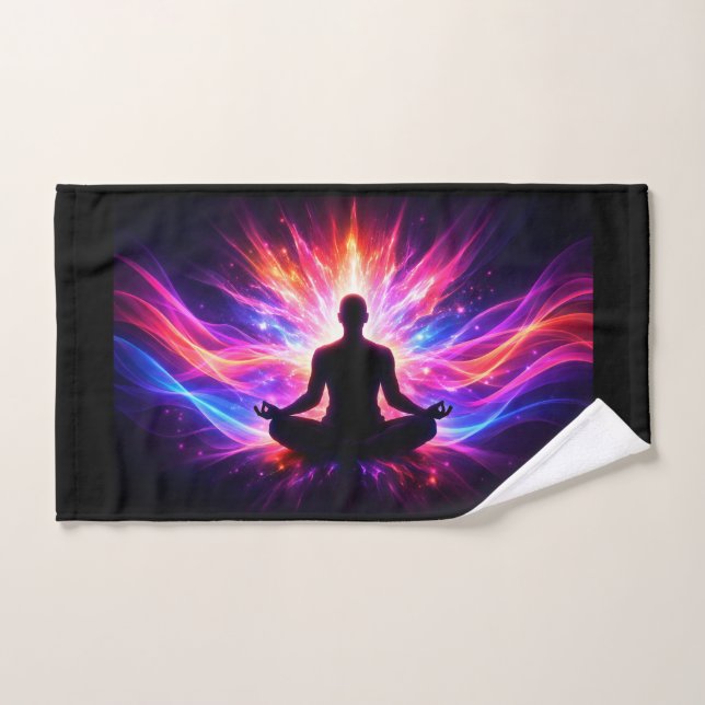 Toalha de Mão de Meditação Chakra Design Yoga (Toalha de mão)