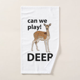 Toalha De Mão Deer Podemos Jogar Cerveja