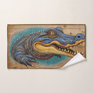 Toalha De Mão Design de Arte Crocodilo Australiano