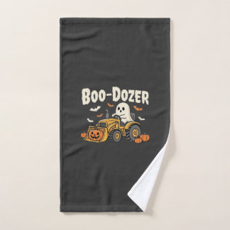 Toalha De Mão Design de Bulldozer Fantasma de Halloween Boo-Doze