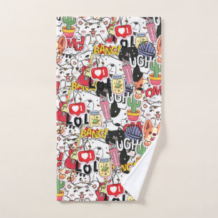 Toalha De Mão design de estimação engraçado kawaii - amante de a