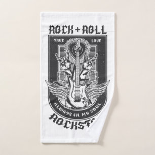 Toalha De Mão Design de Guitar Rock