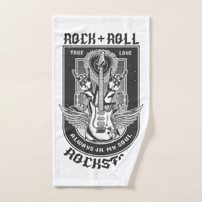 Toalha De Mão Design de Guitar Rock (Toalha de mão)