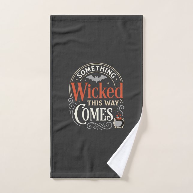 Toalha De Mão Design de Halloween Wicked This Way Comes_1 (Toalha de mão)