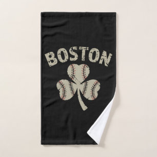 Toalha De Mão Dia de São Patrício de Boston Antigo Trevo Irlandê
