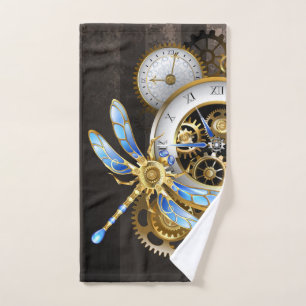 Toalha De Mão Dials Steampunk com Dragonfly