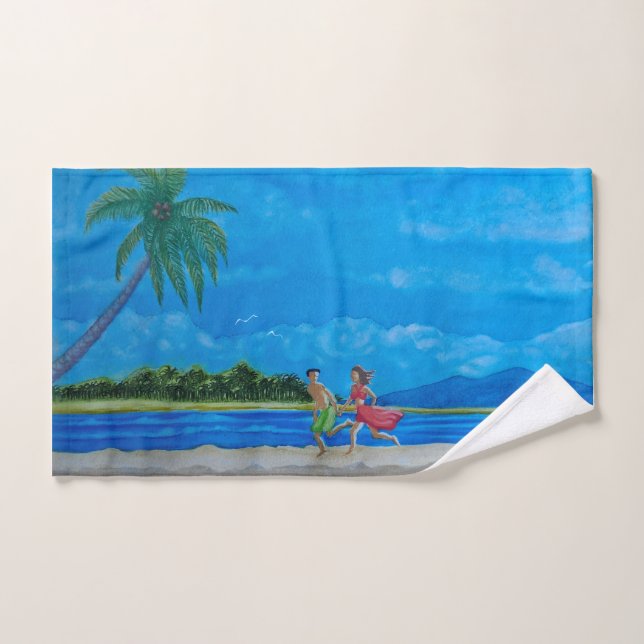 Toalha De Mão Diversão no Sol (Toalha de mão)