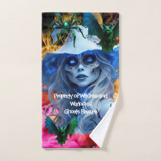 Toalha de Mão do Halloween Witchy