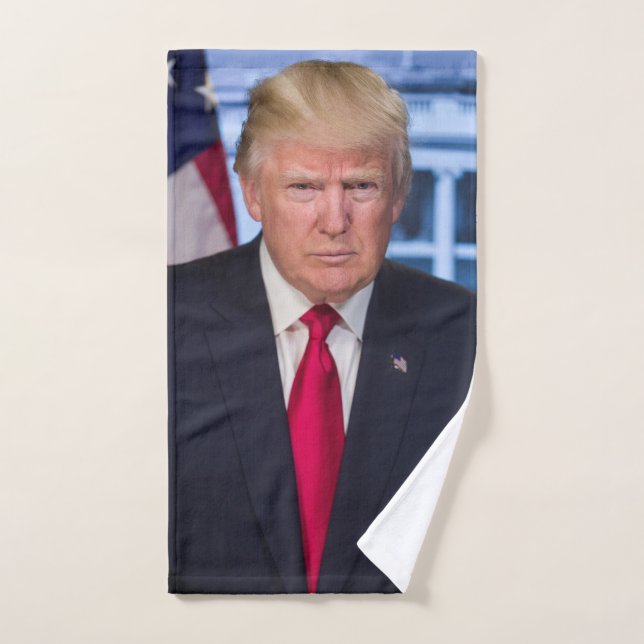 Toalha De Mão Donald Trump Retrato Presidencial Oficial (Toalha de mão)