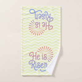 Toalha De Mão Ele é Risen Christian Páscoa Retro