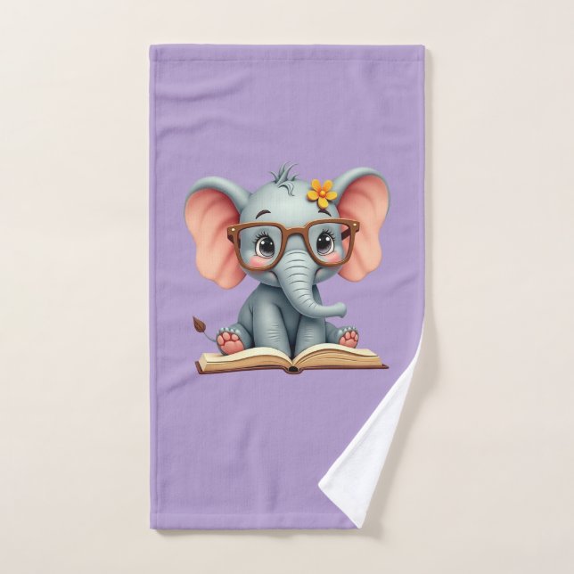 Toalha De Mão Elefante Bebê Sábio (Toalha de mão)
