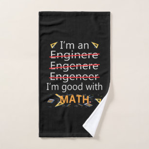 Toalha De Mão Engenheiro É Bom Com Matemática
