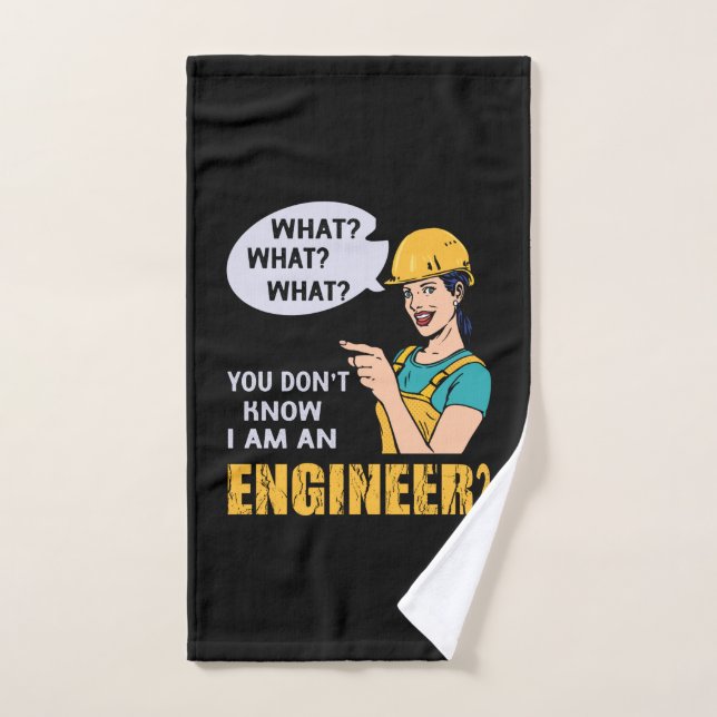 Toalha De Mão Engenheiro Eu Sou Um Engenheiro (Toalha de mão)