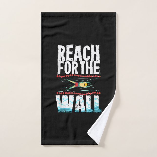 Toalha De Mão Engraçado Presente Nadador Design (Toalha de mão)