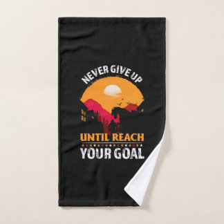 Toalha De Mão Equestrian Gift | Never Give Up Until Reach