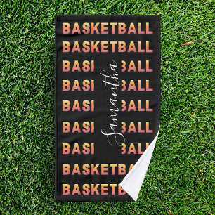 Toalha De Mão Equipe de basquetebol personalizada: crianças: nom