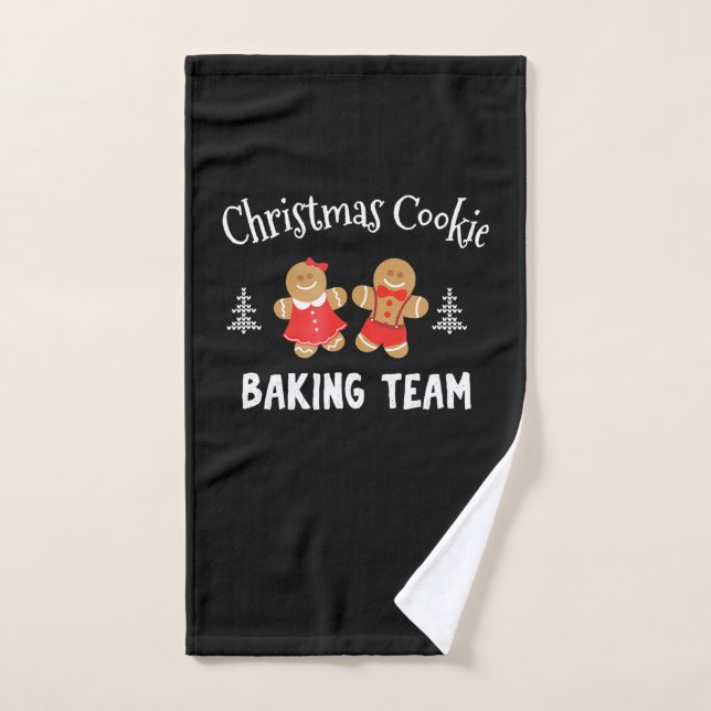 Toalha De Mão Equipe de panificação de biscoitos de Natal | pão  (Toalha de mão)