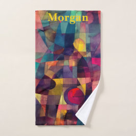 Toalha De Mão Esportes Geométricos de Abstrato Vivid Personaliza