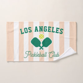 Toalha de mão esportiva preppy de pickleball da ci