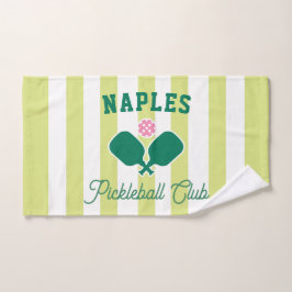 Toalha de mão esportiva preppy de pickleball da ci