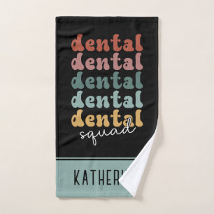 Toalha De Mão Esquadrão dentário retrô Equipe dentária Funci
